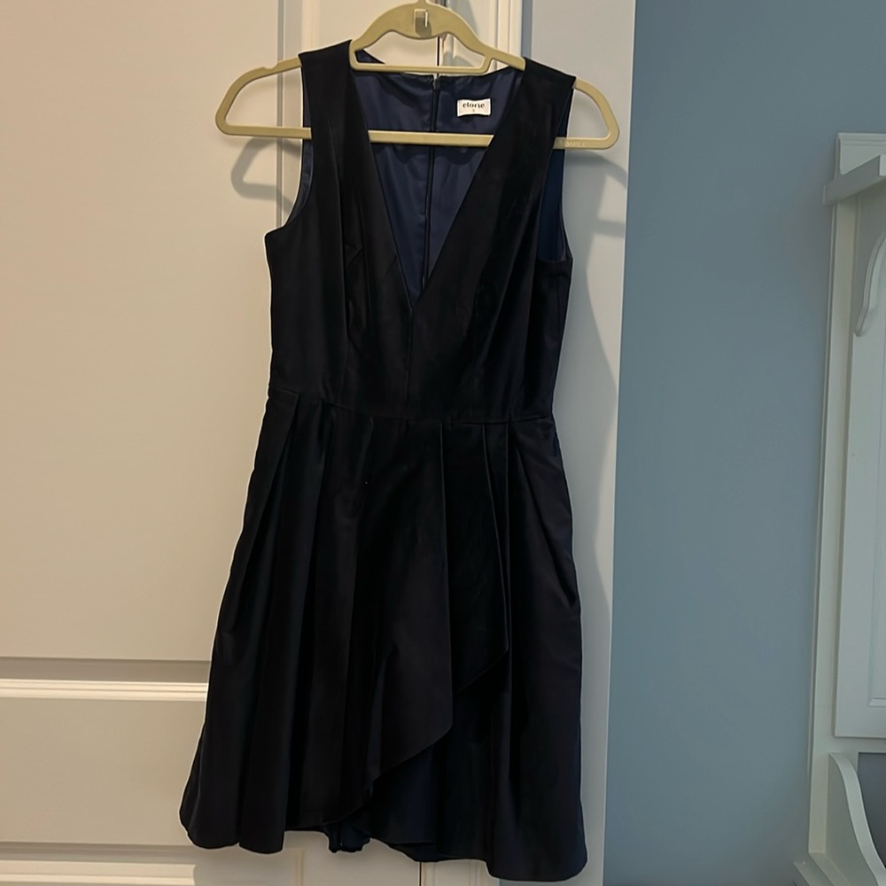 Blue velvet dress